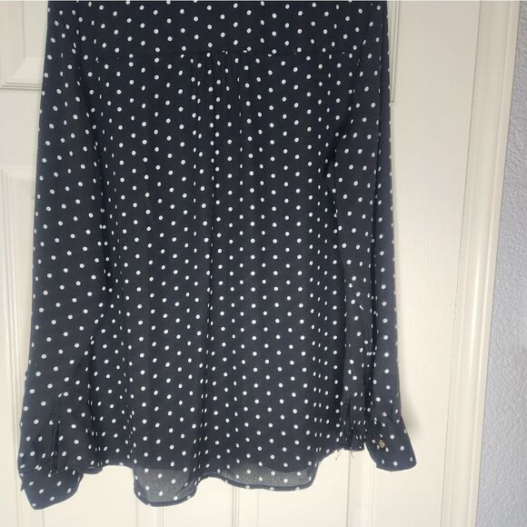 Jaclyn Smith collection XXL BlackWhite LngSlvs V-neck Collar Women’s Top Blouse - Picture 8 of 8